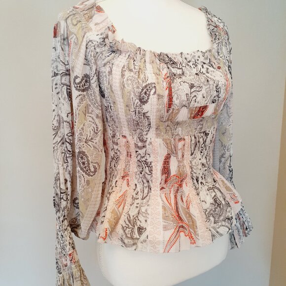 All Saint Lara Makutu Smocke Blouse - Picture 4 of 16